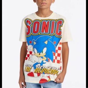 Sonic The Hedgehog‎ Boys 10/12 Graphic Tee Blue NWOT Gamer Shirt